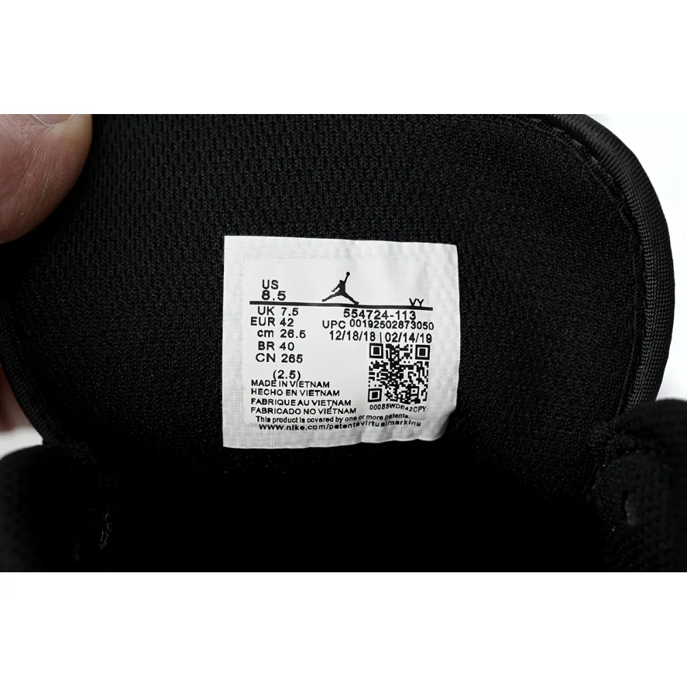 Air Jordan 1 Mid White Black  554724-113 