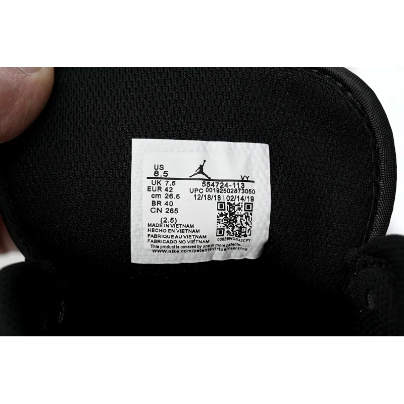Air Jordan 1 Mid White Black  554724-113 