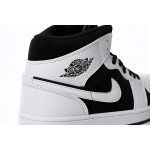 Air Jordan 1 Mid White Black  554724-113 