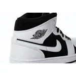 Air Jordan 1 Mid White Black  554724-113 