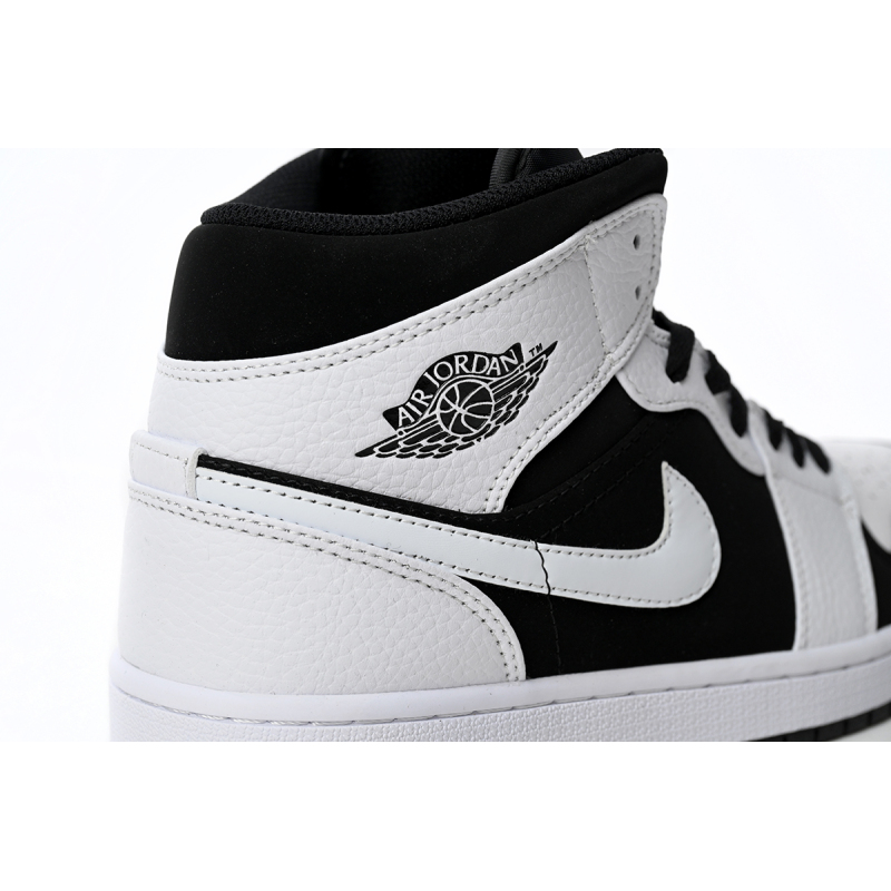 Air Jordan 1 Mid White Black  554724-113 