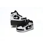 Air Jordan 1 Mid White Black  554724-113 