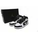 Air Jordan 1 Mid White Black  554724-113 