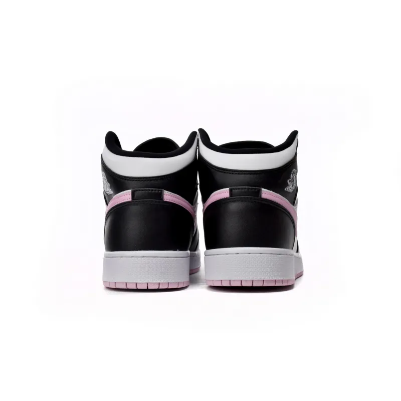 Air Jordan 1 Mid White Black Light Arctic Pink (GS)  555112-103
