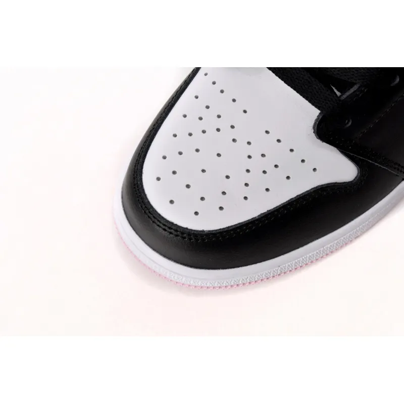Air Jordan 1 Mid White Black Light Arctic Pink (GS)  555112-103