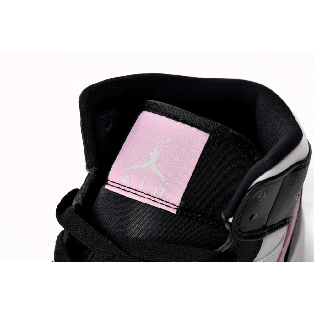 Air Jordan 1 Mid White Black Light Arctic Pink (GS)  555112-103
