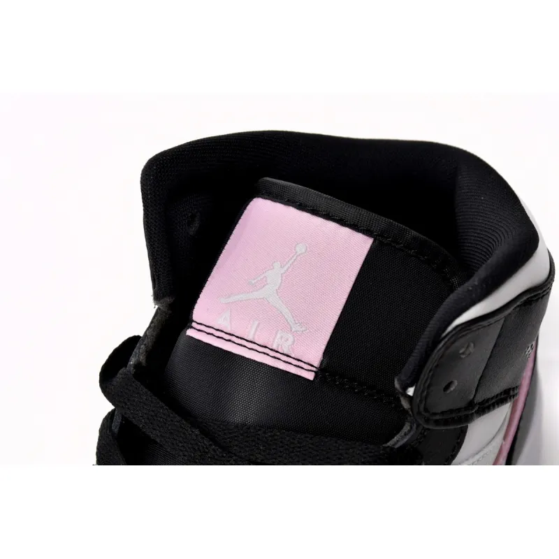 Air Jordan 1 Mid White Black Light Arctic Pink (GS)  555112-103