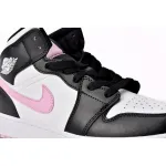 Air Jordan 1 Mid White Black Light Arctic Pink (GS)  555112-103
