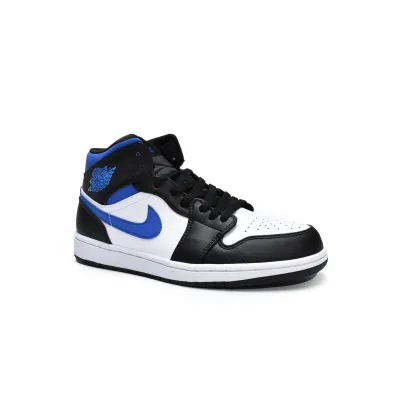 Air Jordan 1 Mid White Black Racer Blue  554724-140 02