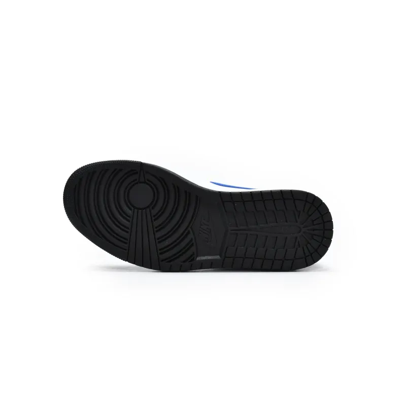 Air Jordan 1 Mid White Black Racer Blue  554724-140
