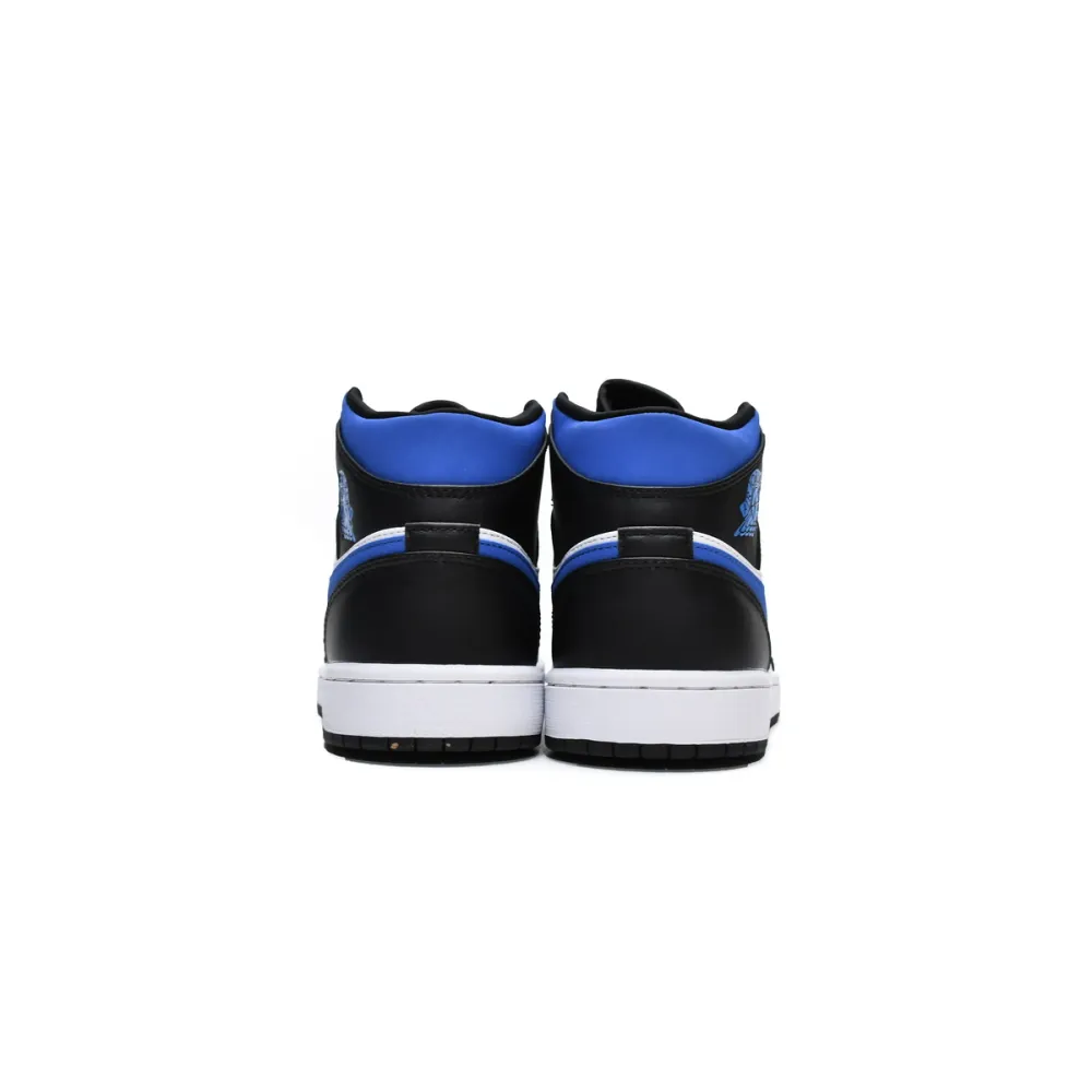 Air Jordan 1 Mid White Black Racer Blue  554724-140