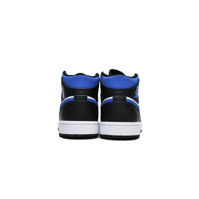 Air Jordan 1 Mid White Black Racer Blue  554724-140