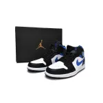 Air Jordan 1 Mid White Black Racer Blue  554724-140