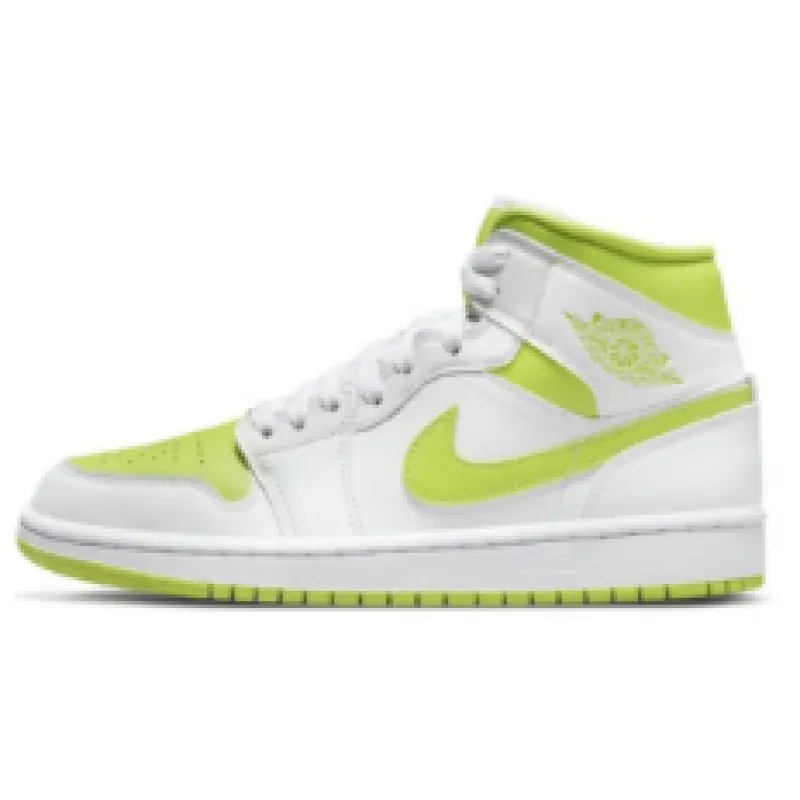Air Jordan 1 Mid White Lime (Women's)  BQ6472—131