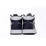 Air Jordan 1 Mid White Metallic Gold Obsidian  554724-174