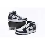 Air Jordan 1 Mid White Metallic Gold Obsidian  554724-174