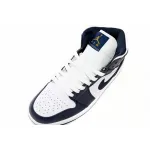 Air Jordan 1 Mid White Metallic Gold Obsidian (GS)  554725-174
