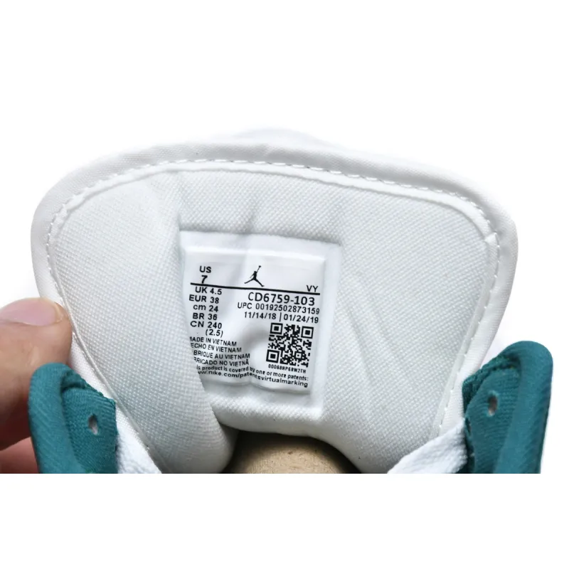 Air Jordan 1 Mid White Mystic Green   CD6759-103