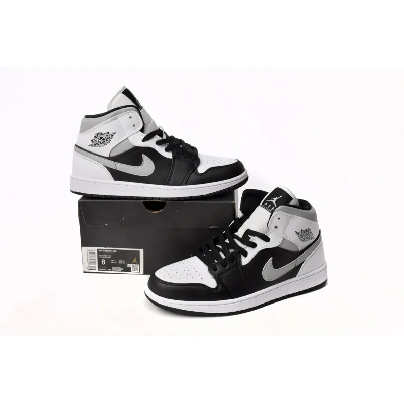 Air Jordan 1 Mid White Shadow  554724-073