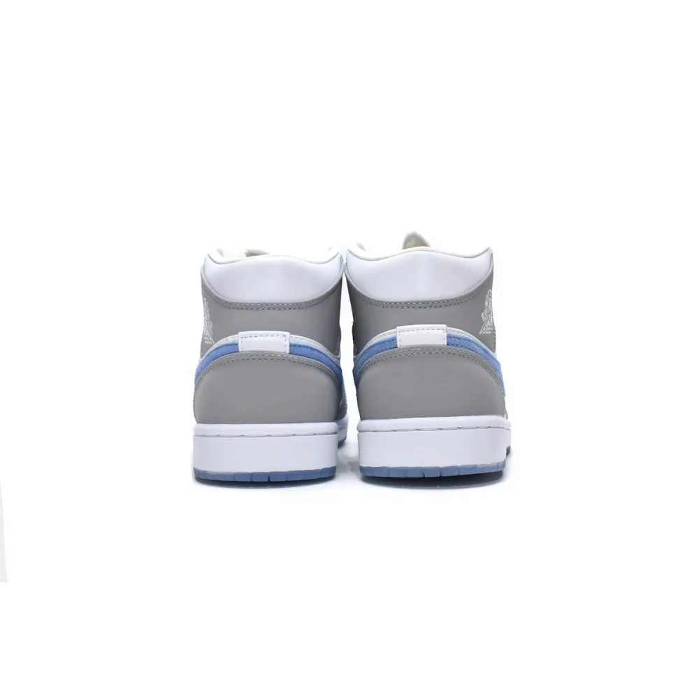 Air Jordan 1 Mid Wolf Grey Aluminum (Women's)  BQ6472-105