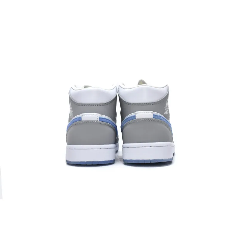 Air Jordan 1 Mid Wolf Grey Aluminum (Women's)  BQ6472-105