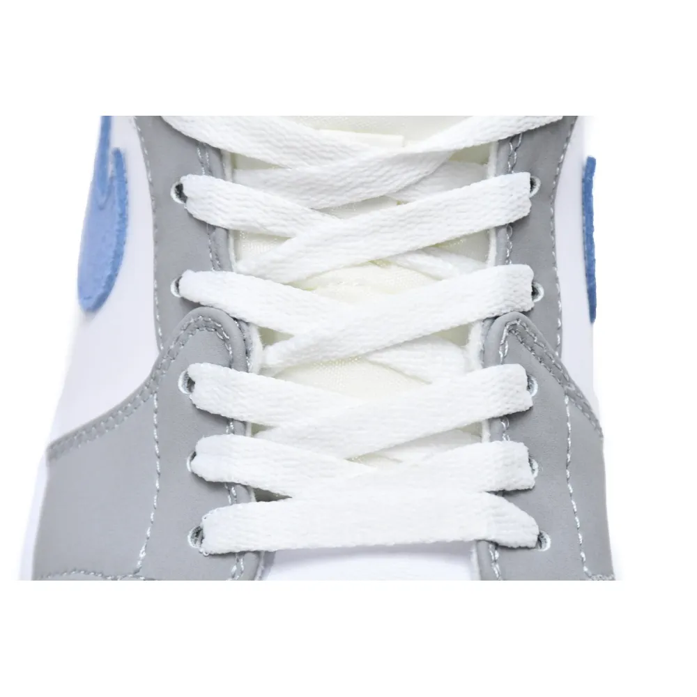 Air Jordan 1 Mid Wolf Grey Aluminum (Women's)  BQ6472-105
