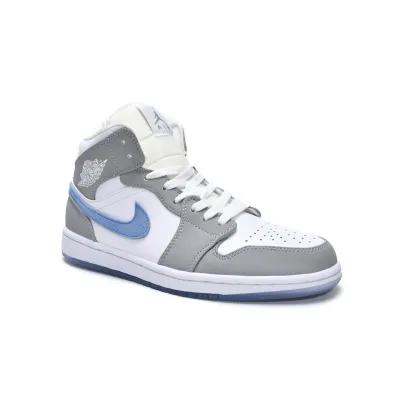 Air Jordan 1 Mid Wolf Grey Aluminum (Women's)  BQ6472-105 02