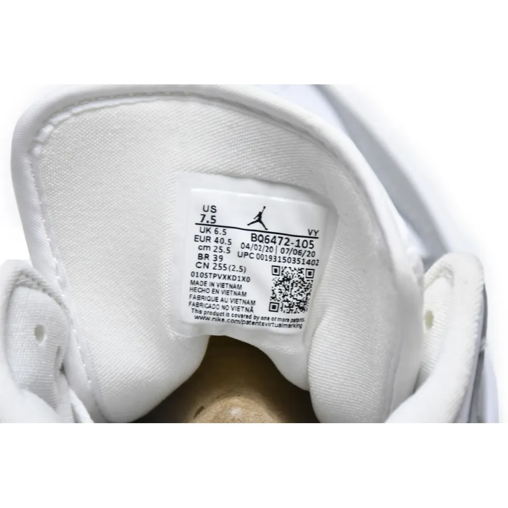 Air Jordan 1 Mid Wolf Grey Aluminum (Women's)  BQ6472-105