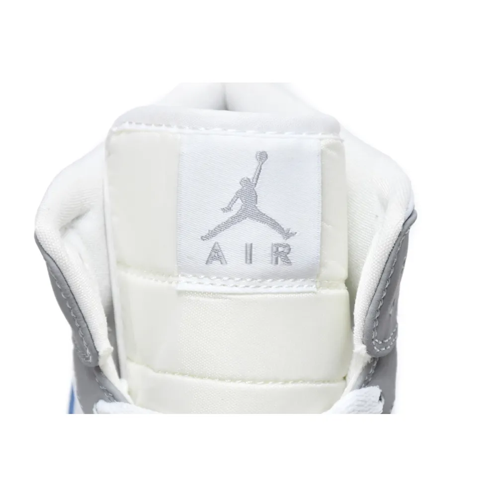 Air Jordan 1 Mid Wolf Grey Aluminum (Women's)  BQ6472-105