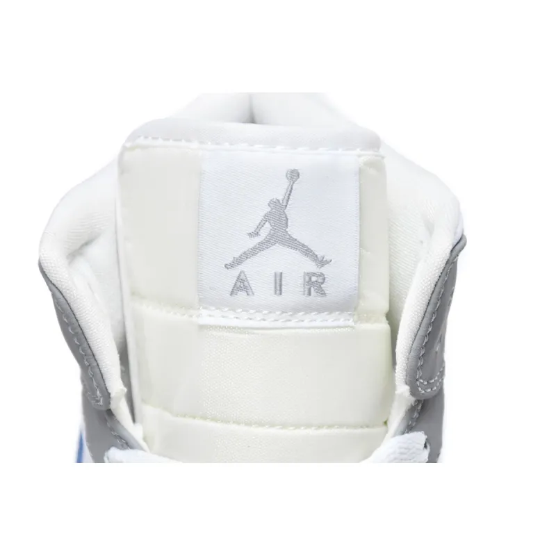 Air Jordan 1 Mid Wolf Grey Aluminum (Women's)  BQ6472-105