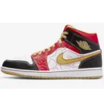 Air Jordan 1 Mid XQ White Black Sport Red  DV0576—176 