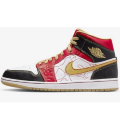 Air Jordan 1 Mid XQ White Black Sport Red  DV0576—176  01