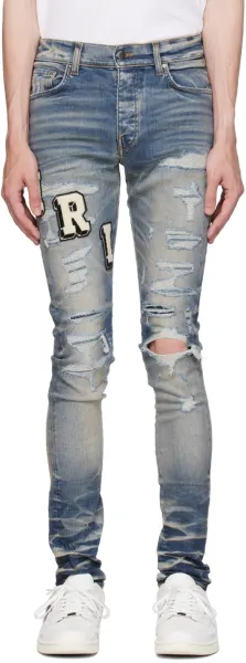 AMIRI Blue Varsity Jeans