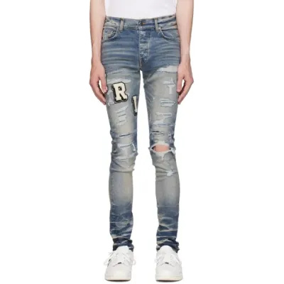 AMIRI Blue Varsity Jeans 01