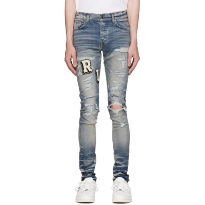 AMIRI Blue Varsity Jeans 01