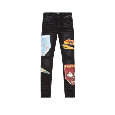 AMIRI Playboy Magazine Skinny JeanAged Black 01