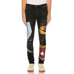 AMIRI Playboy Magazine Skinny JeanAged Black