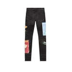 AMIRI Playboy Magazine Skinny JeanAged Black