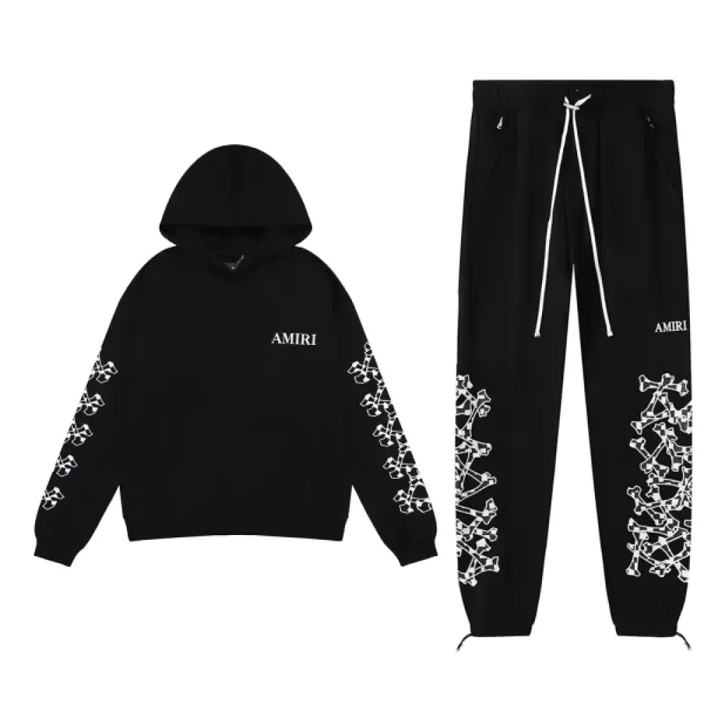 Amiri Skull and Cross Arm Print Hoodie & Sweatpant Set CX92199319