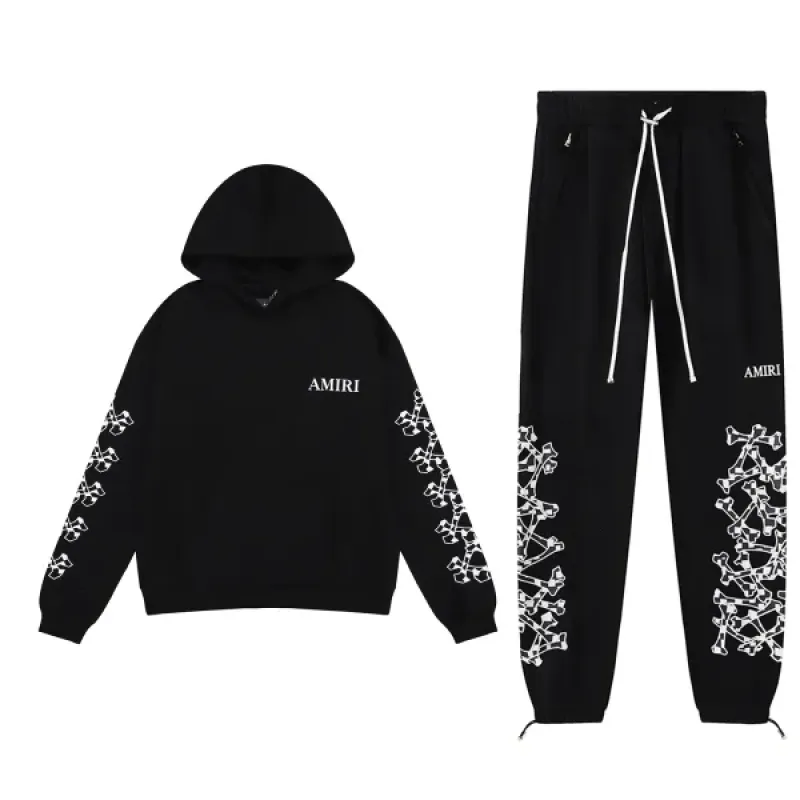 Amiri Skull and Cross Arm Print Hoodie & Sweatpant Set CX92199319