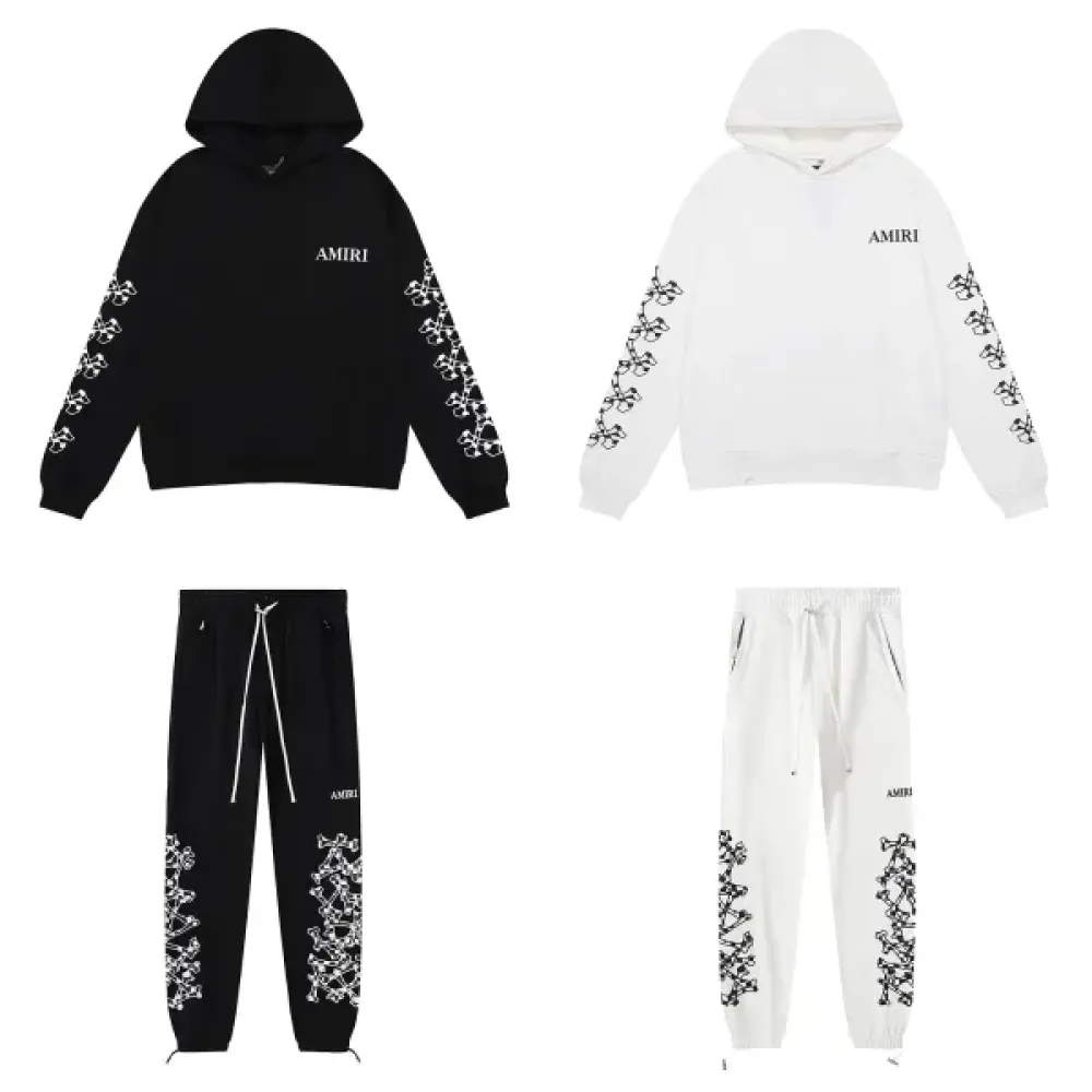 Amiri Skull and Cross Arm Print Hoodie & Sweatpant Set CX92199319