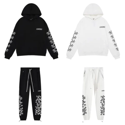 Amiri Skull and Cross Arm Print Hoodie & Sweatpant Set CX92199319 01