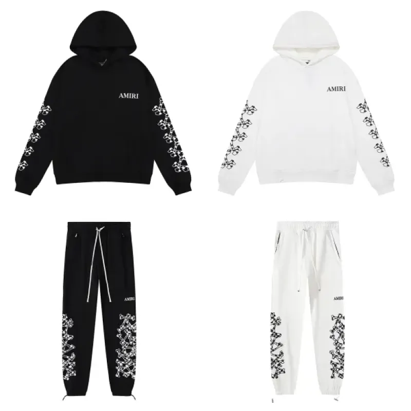 Amiri Skull and Cross Arm Print Hoodie & Sweatpant Set CX92199319