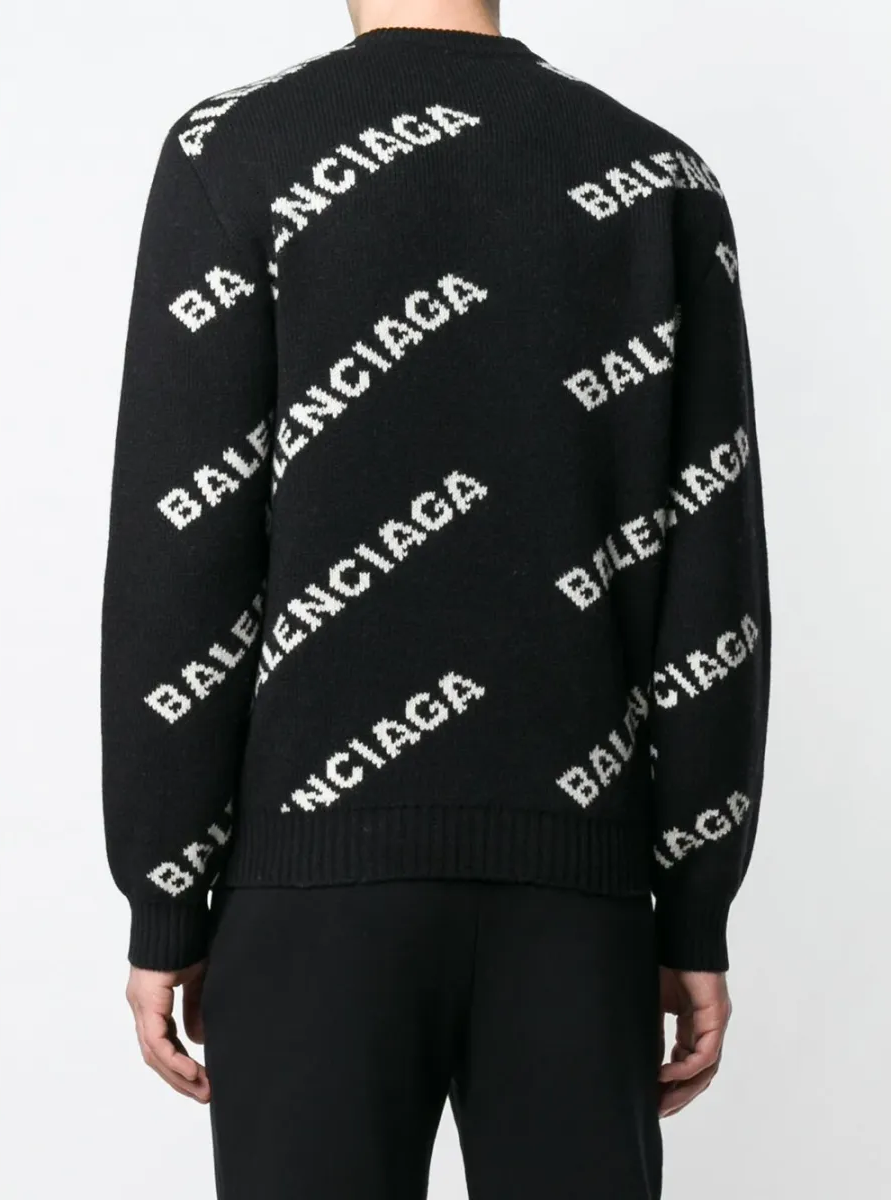 BALENCIAGA Allover Logo Sweater
