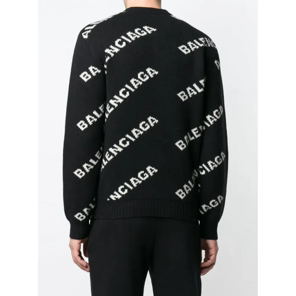 BALENCIAGA Allover Logo Sweater