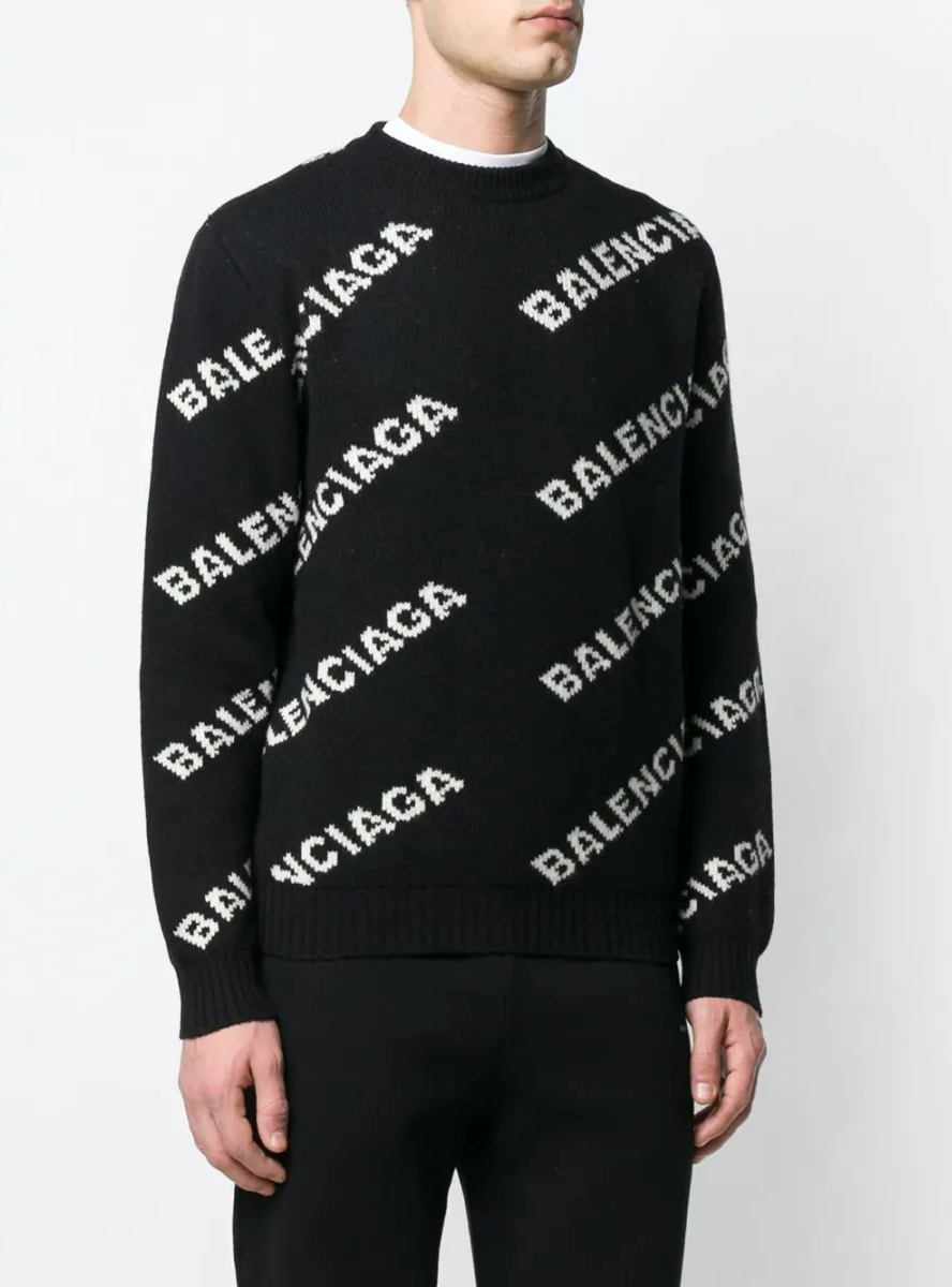 BALENCIAGA Allover Logo Sweater