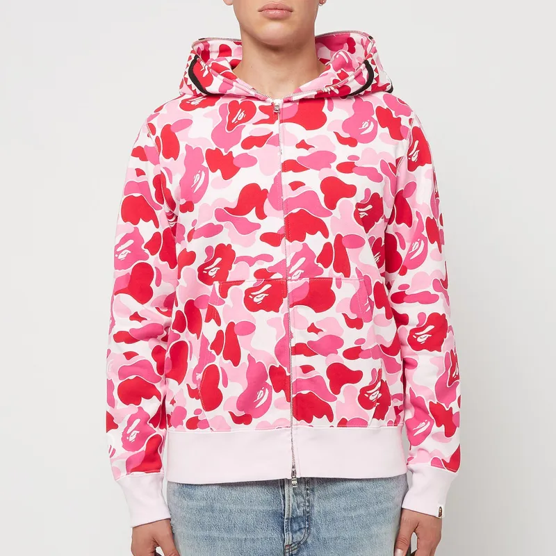 BAPE ABC Camo Shark Full Zip Hoodie Pink
