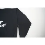 LAYERED SPORTS ROUND SWEATSHIRT OVERSIZED IN BLACK/WHITE 767860TPVF31070