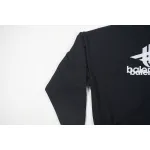 LAYERED SPORTS ROUND SWEATSHIRT OVERSIZED IN BLACK/WHITE 767860TPVF31070
