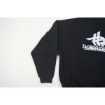 LAYERED SPORTS ROUND SWEATSHIRT OVERSIZED IN BLACK/WHITE 767860TPVF31070